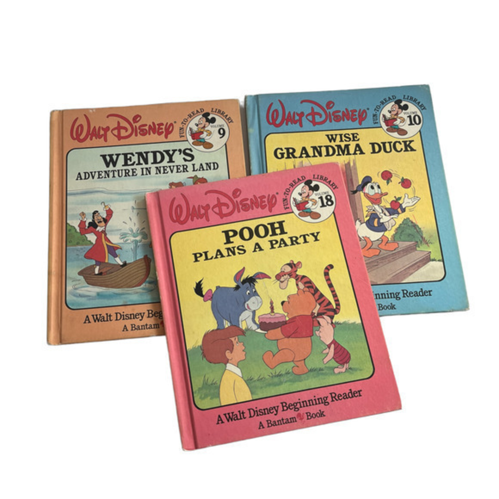 Lot of 3 Walt Disney Ready to Read Library Books. Peter Pan, Donald‎ Duck & Pooh